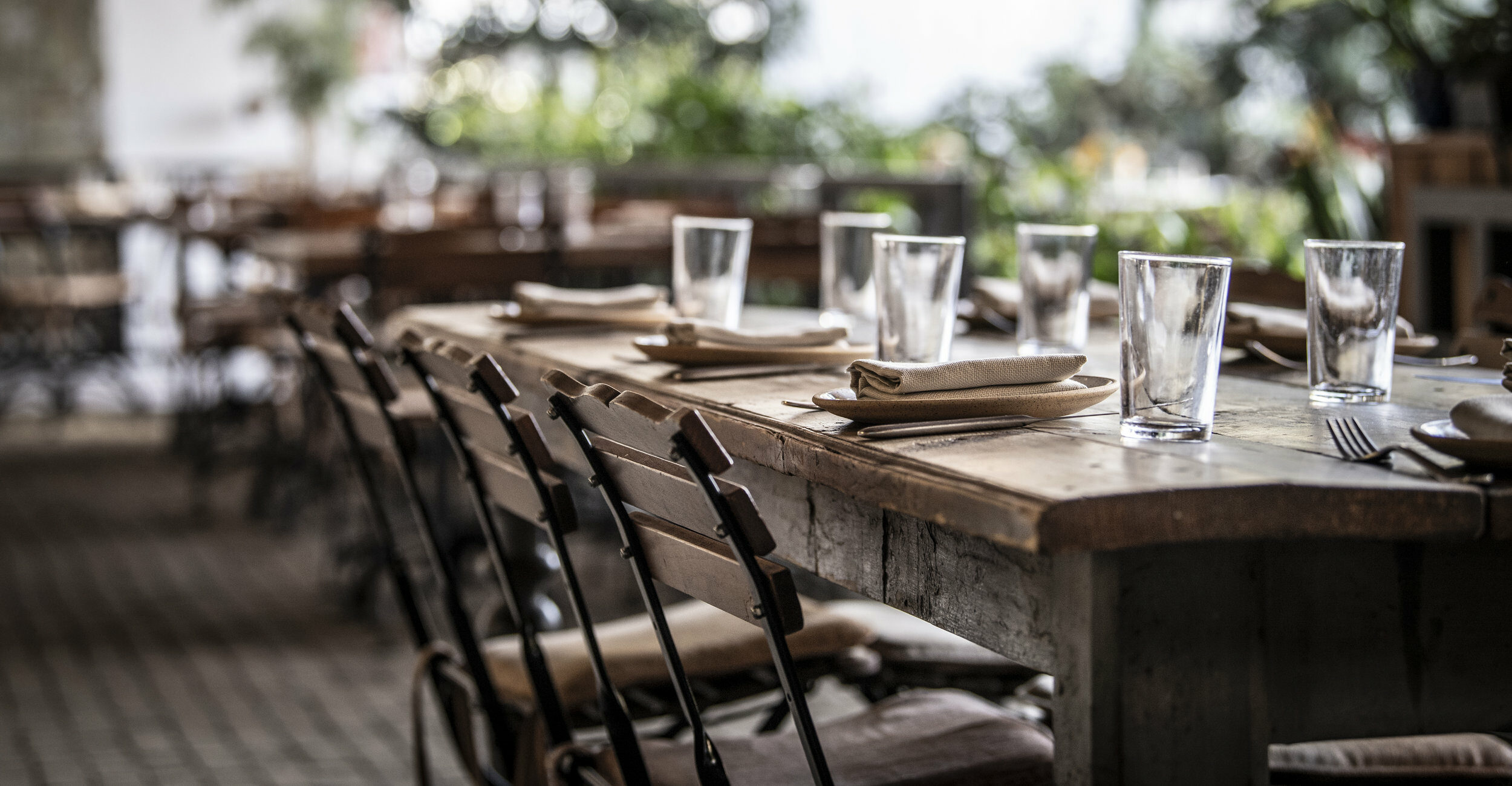 A table shot in Manuela's restaurant