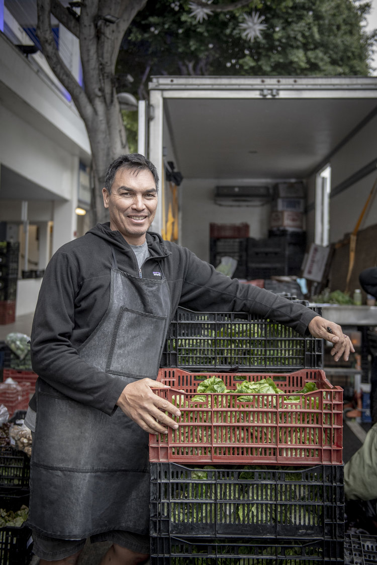 Local supplier with luscious green produce