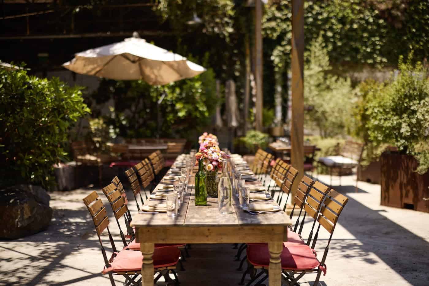 Manuela LA courtyard set up for Events