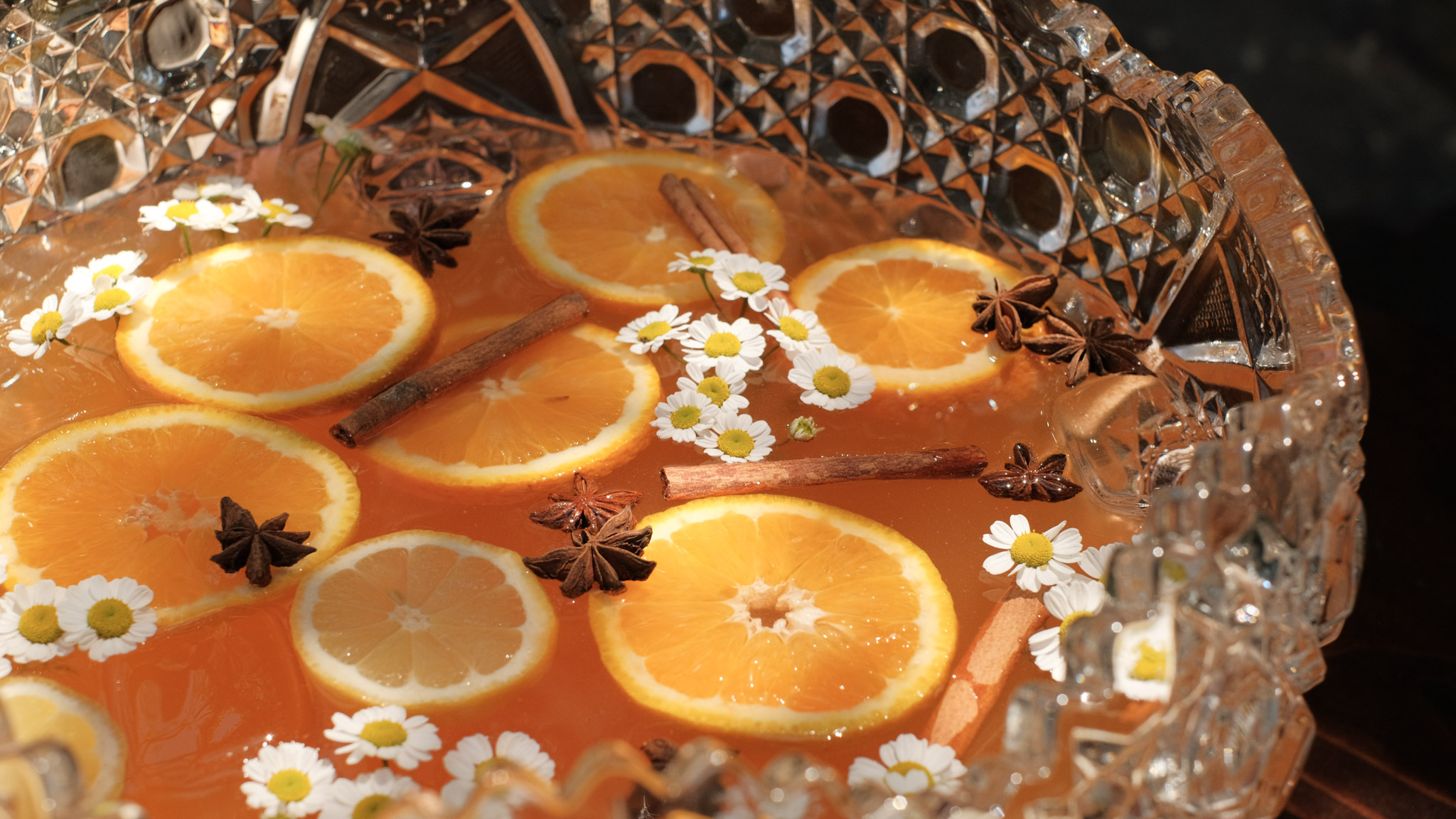 Holiday punch bowl at Manuela
