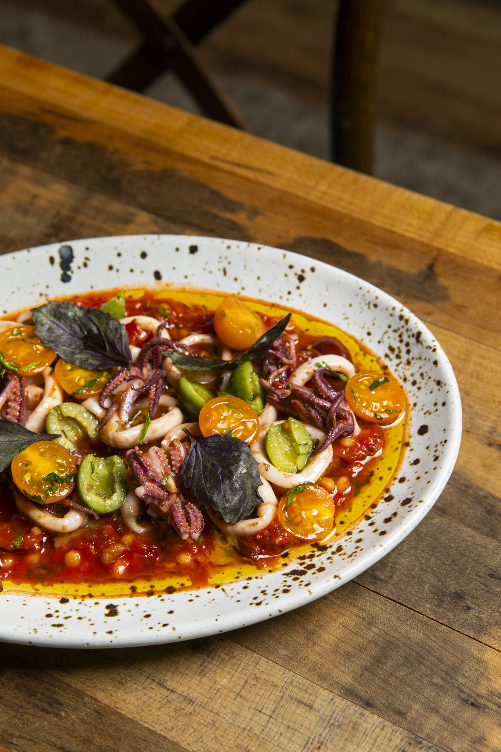 regola, puttanesca, Castelvetrano olive, cherry tomato, opal basil