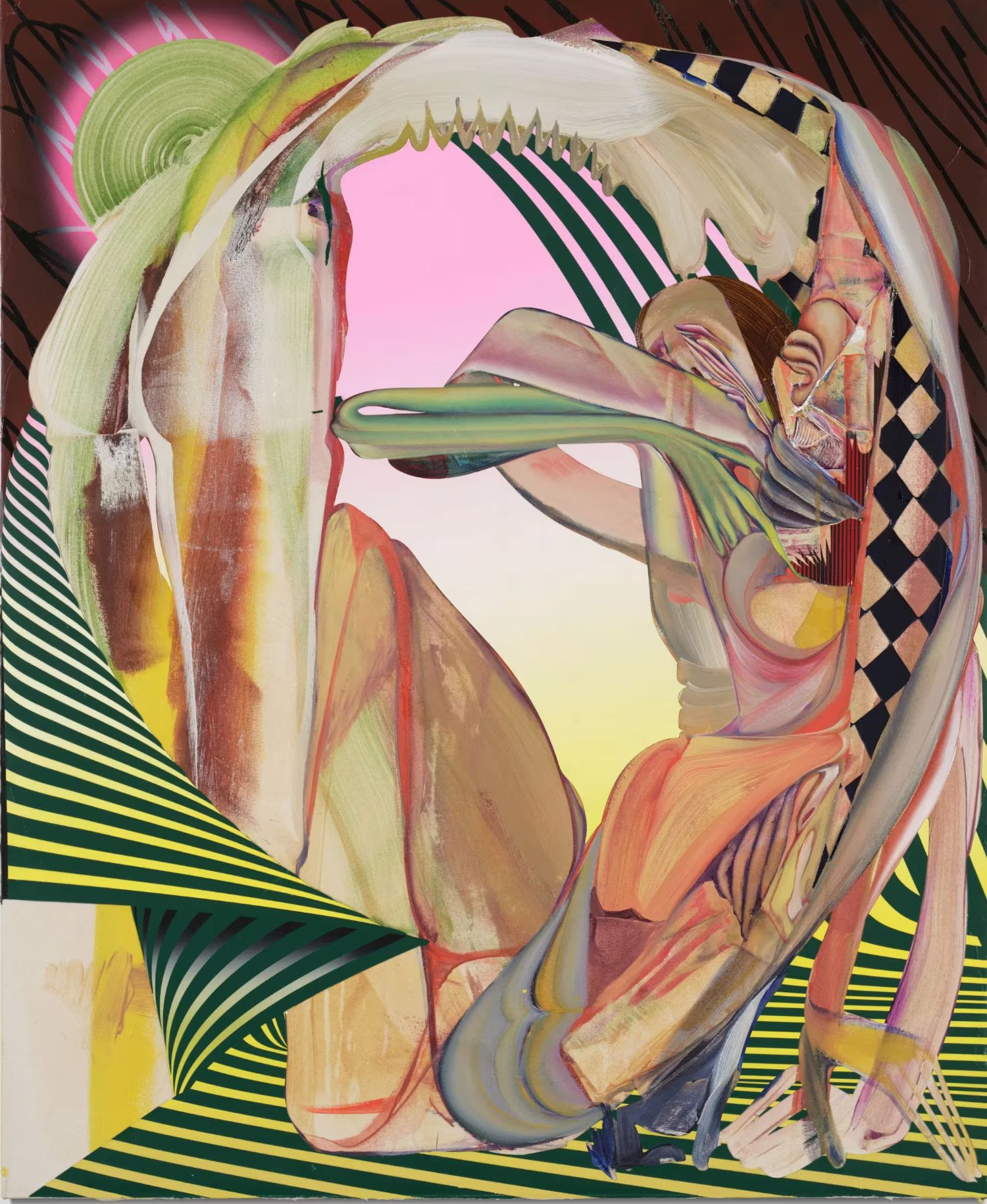 Abstract art paining by Christina Quarles. Made with acrylic on canvas, the piece is titled 